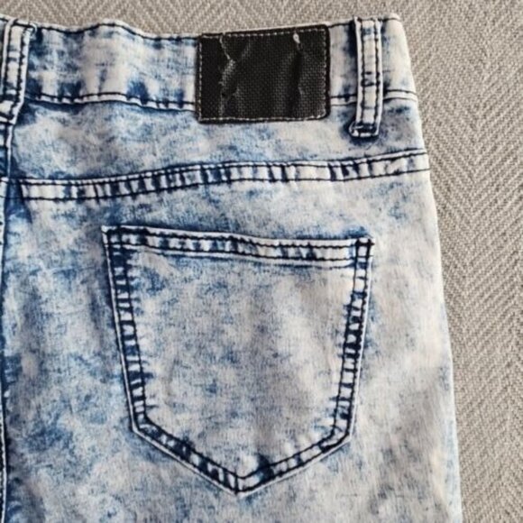 Exocet Jeans Women's Size 13 (34x26) Acid Washed Stretch Elastic Leg Opening - Picture 13 of 16